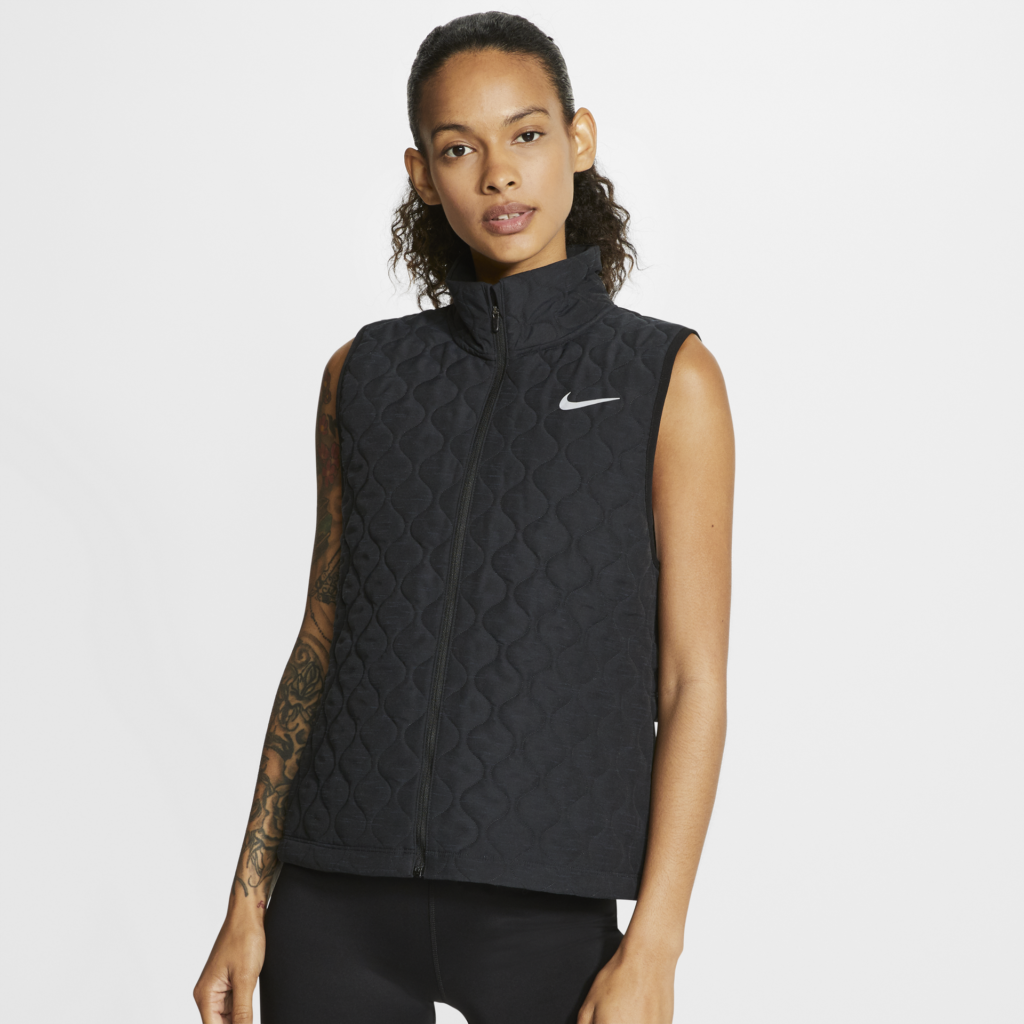 Nike Women's Aerolayer Running Vest - Black/Reflective Silver - Running ...