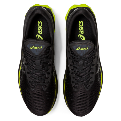 asics novablast black lime