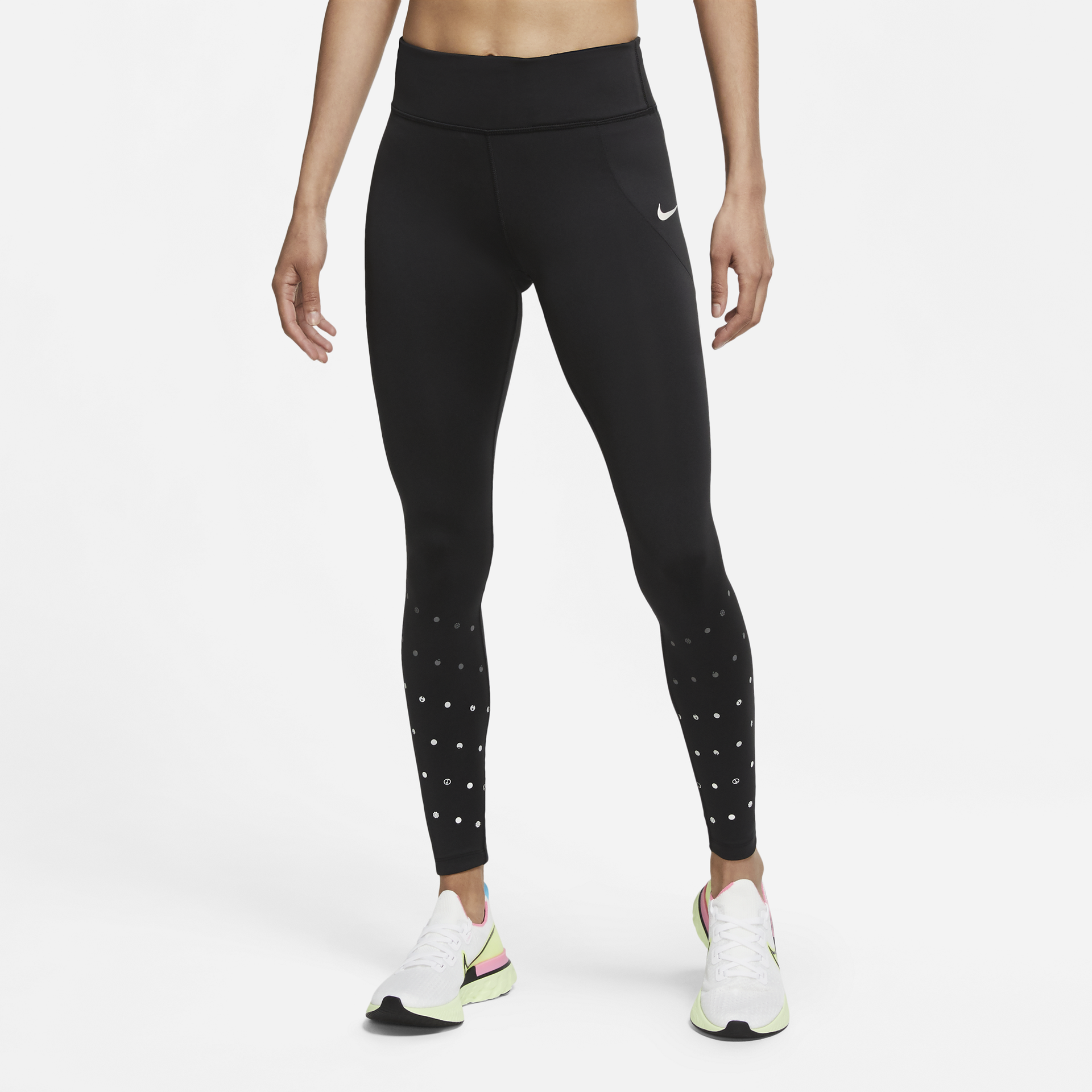 Nike Women's Fast Flash Running Tights - Black/Reflective Silver - Running  Bath
