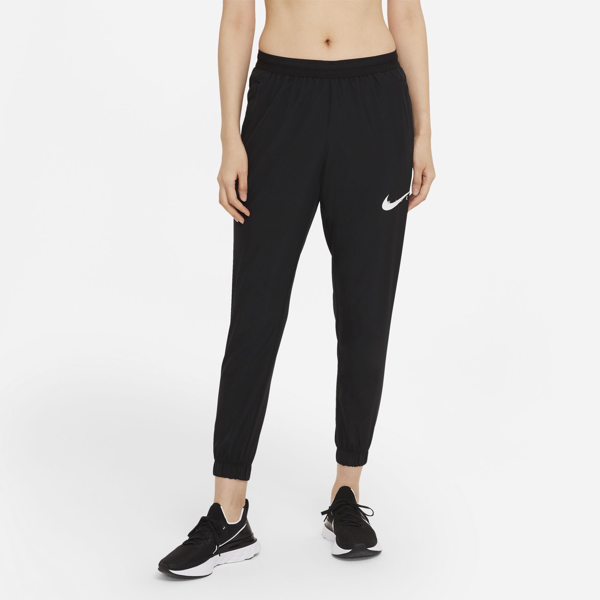 Nike Womens Swoosh Run Running Pants Black XL
