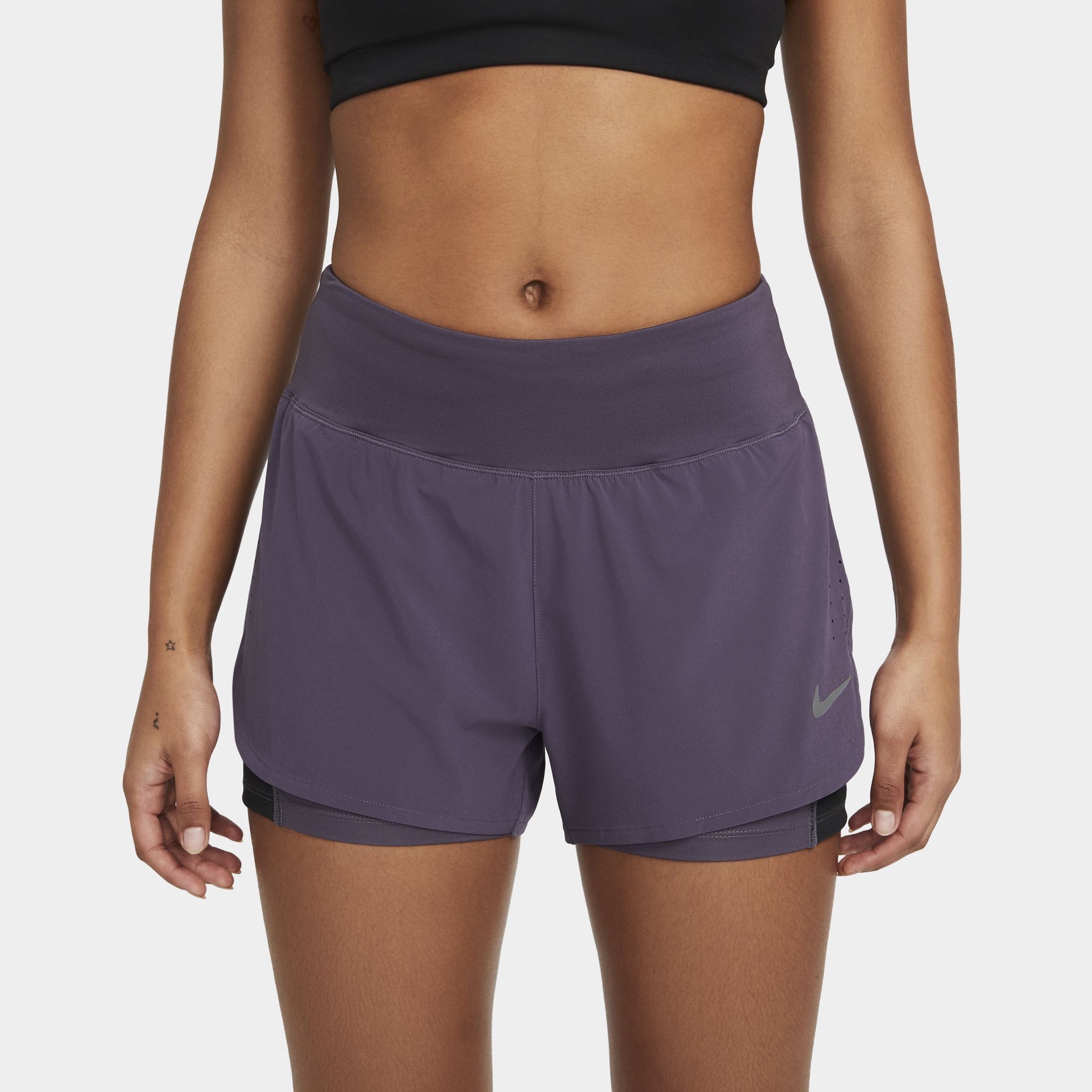 Nike Women's Eclipse 2-in-1 Shorts - Dark Raisin/Reflective Silver - Running  Bath