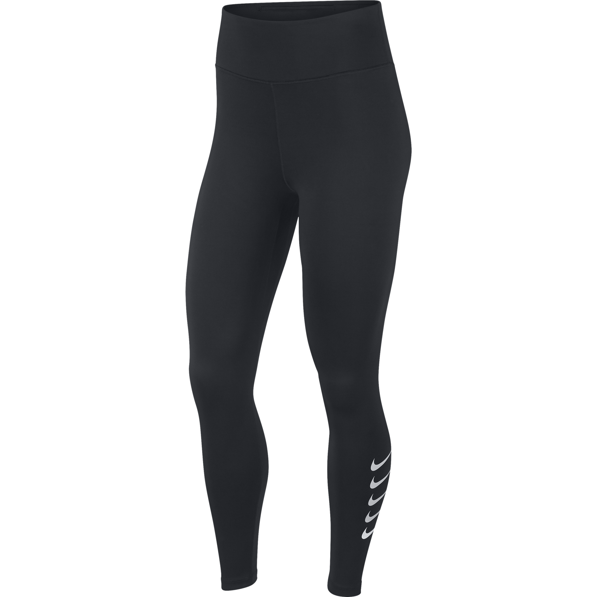 Nike Women's Swoosh 7/8 Tights - Black/Reflective Silver - Running