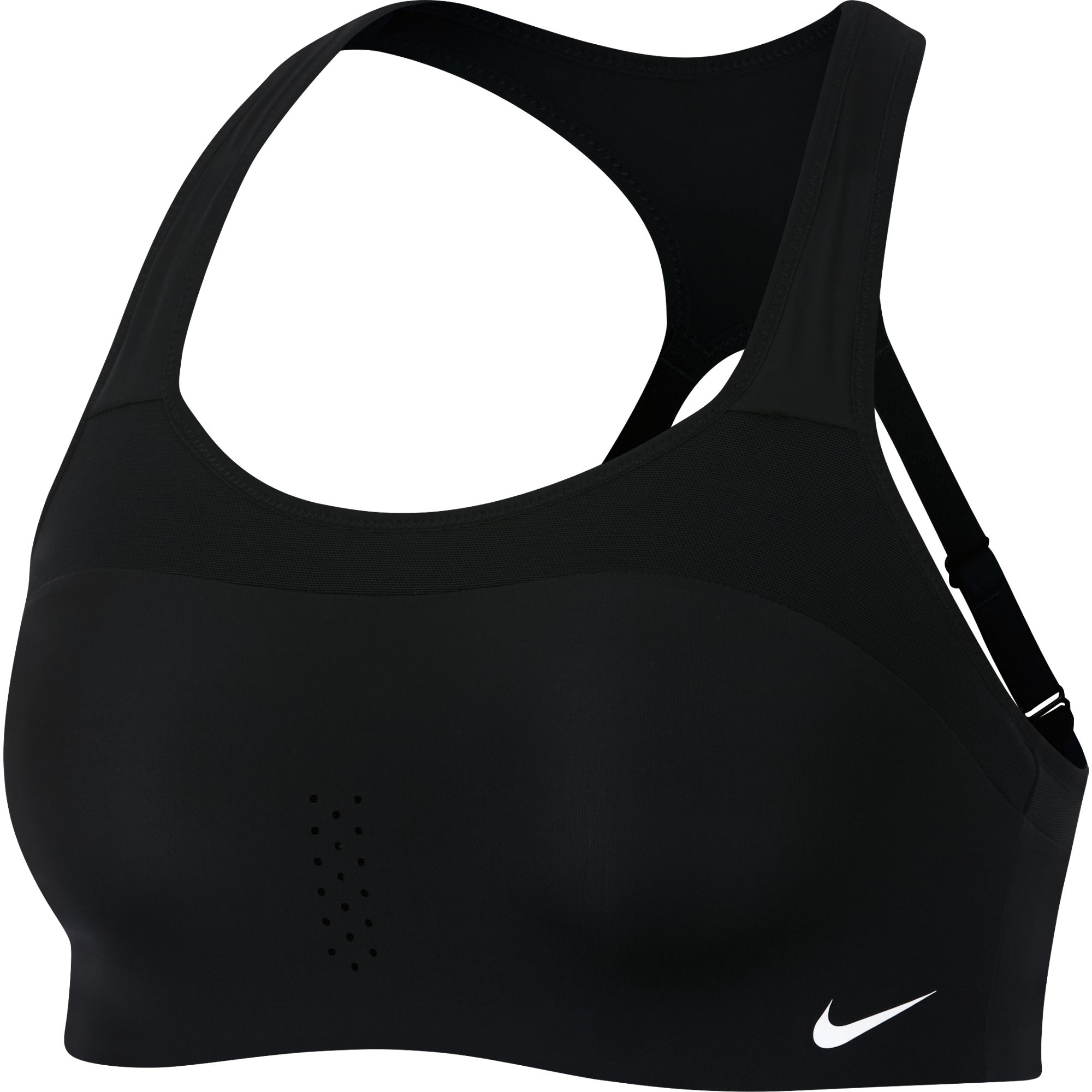 Nike Women's Alpha High-Support Sports Bra - Black/White - Running Bath