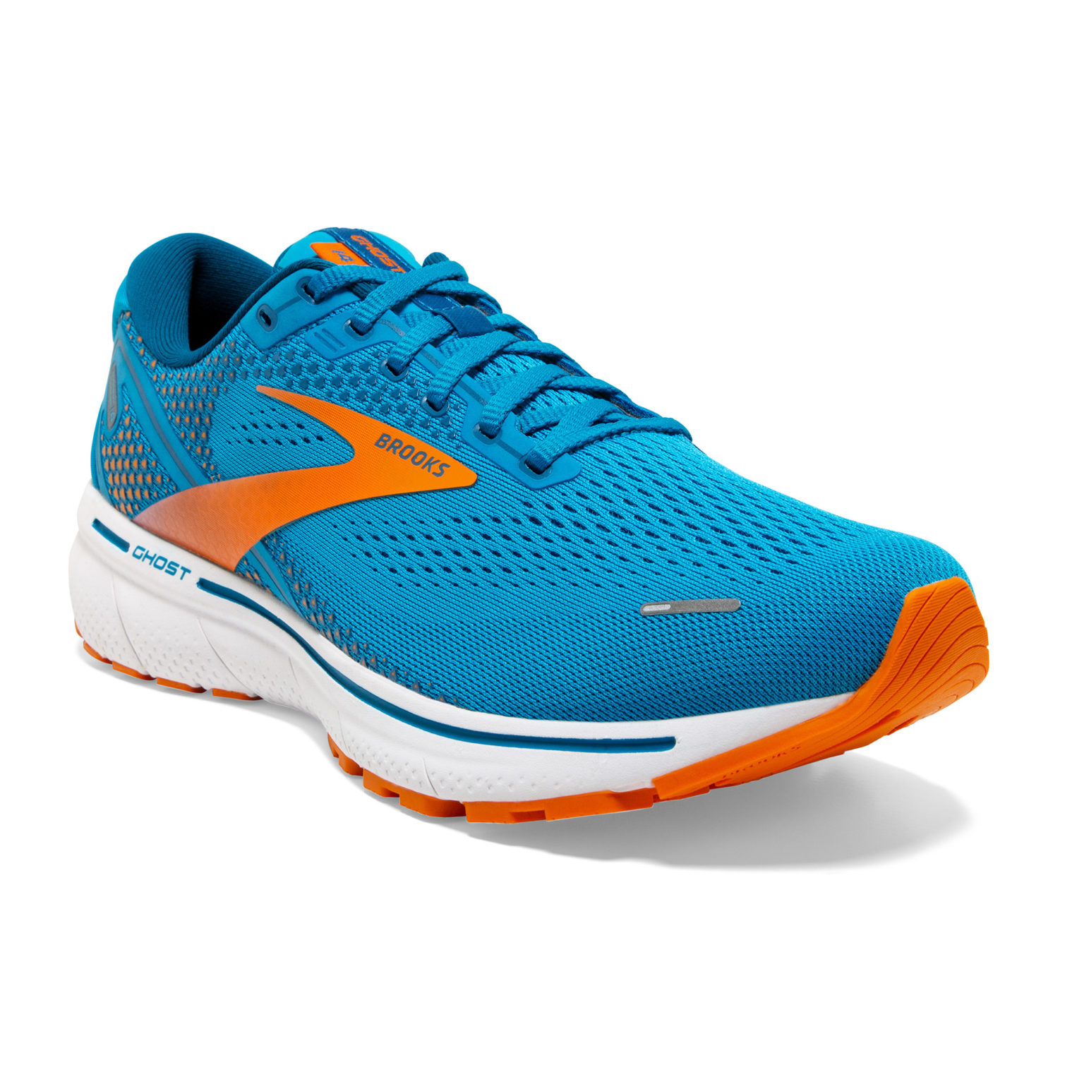 Brooks Men's Ghost 14 - Vivid Blue/Orange/White - Running Bath