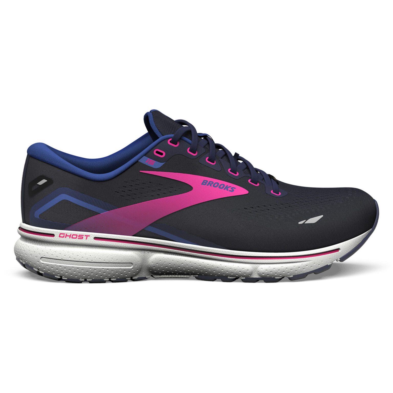 Brooks Women's Ghost 15 GTX - Peacoat/Blue/Pink - Running Bath