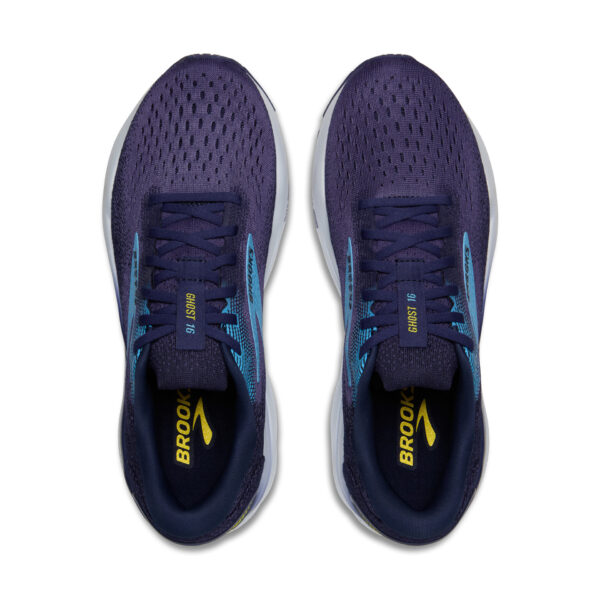 Brooks Men's Ghost 16 - Blue/Bonnie Blue/Yellow - Image 5