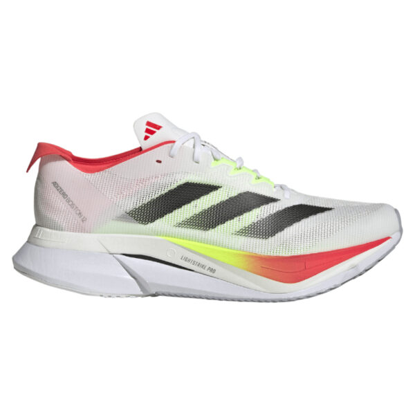 Adidas Men's Adizero Boston 12 - Cloud White/Core Black/Lucid Red