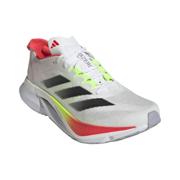 Adidas Men's Adizero Boston 12 - Cloud White/Core Black/Lucid Red - Image 3