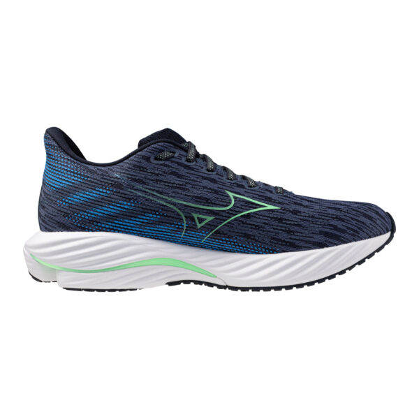 Mizuno Men's Wave Rider 28 - Vintage Indigo/Neo Mint/Front Blue - Image 2