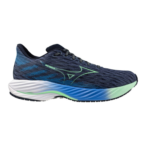 Mizuno Men's Wave Rider 28 - Vintage Indigo/Neo Mint/Front Blue