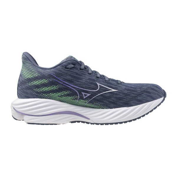 Mizuno Women's Wave Rider 28 - Citadel/White/Neo Mint - Image 2