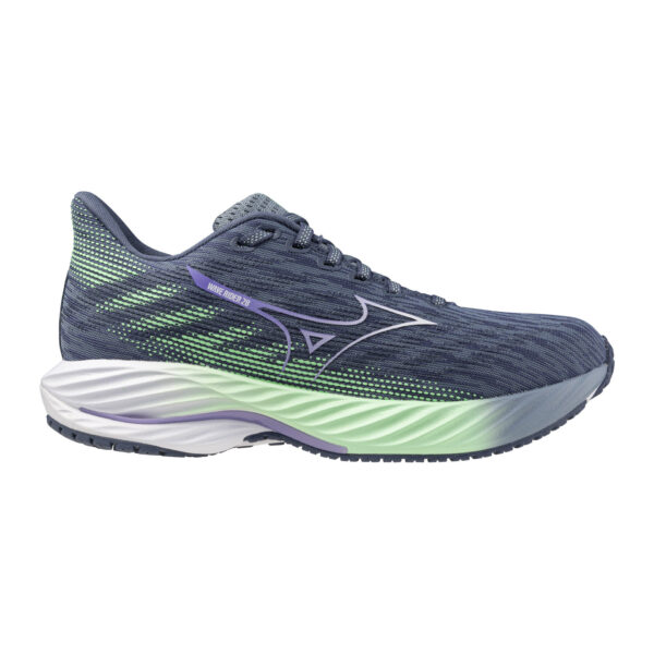 Mizuno Women's Wave Rider 28 - Citadel/White/Neo Mint