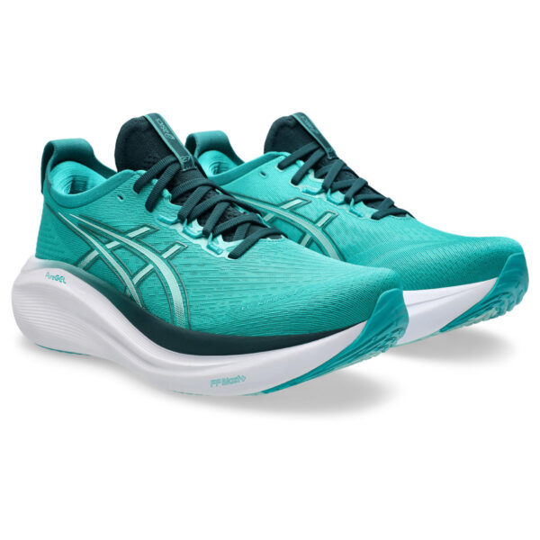 Asics Men's Gel-Nimbus 27 - Wave Teal/Saxon Green - Image 3