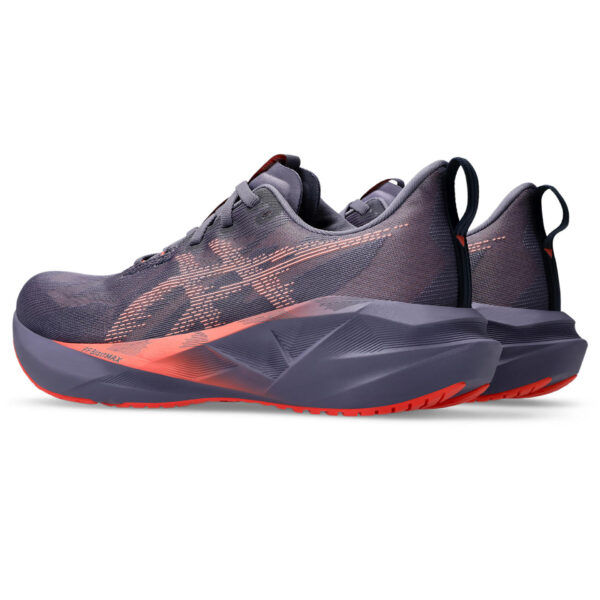 Asics Men's Novablast 5 - Greyish Purple/Coral Reef - Image 4