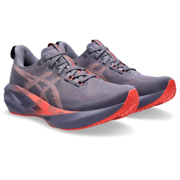 Asics Men's Novablast 5 - Greyish Purple/Coral Reef - Image 3