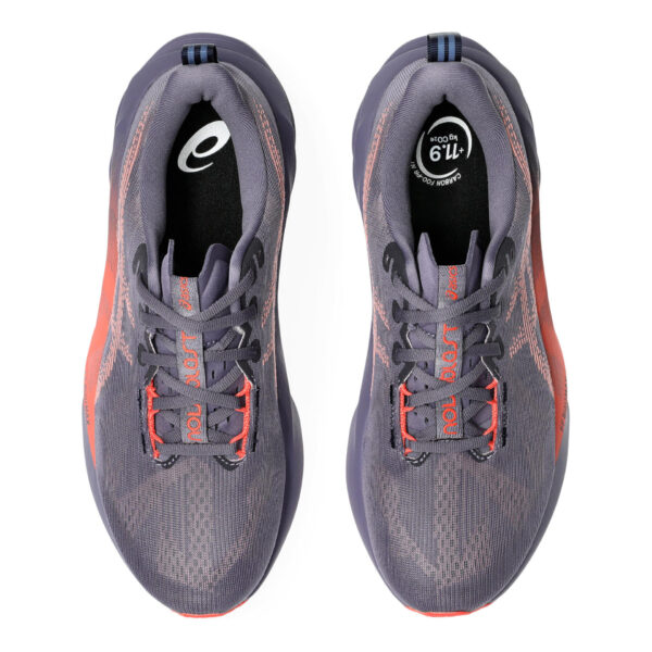 Asics Men's Novablast 5 - Greyish Purple/Coral Reef - Image 6