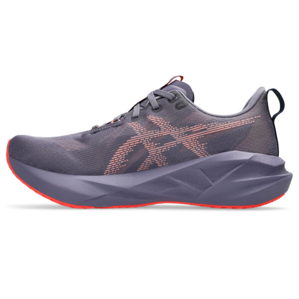 Asics Men's Novablast 5 - Greyish Purple/Coral Reef - Image 2