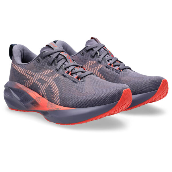 Asics Women's Novablast 5 - Greyish Purple/Coral Reef - Image 3