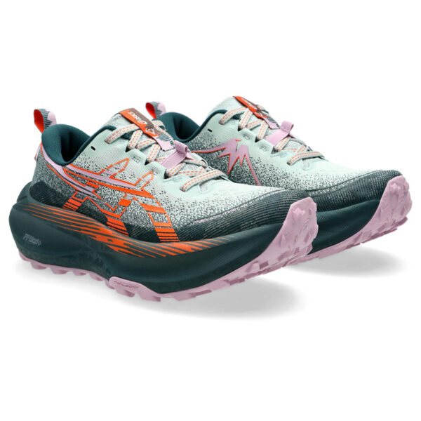 Asics Women's Trabuco Max 4 - Cold Moss/Nova Orange - Image 3