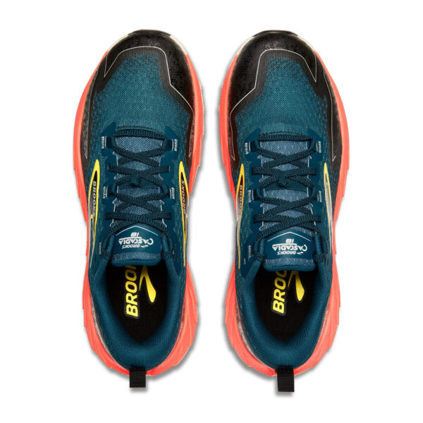 Brooks Men's Cascadia 18 - Legion Blue/Black/Flame - Image 5