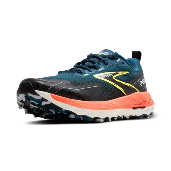 Brooks Men's Cascadia 18 - Legion Blue/Black/Flame - Image 3