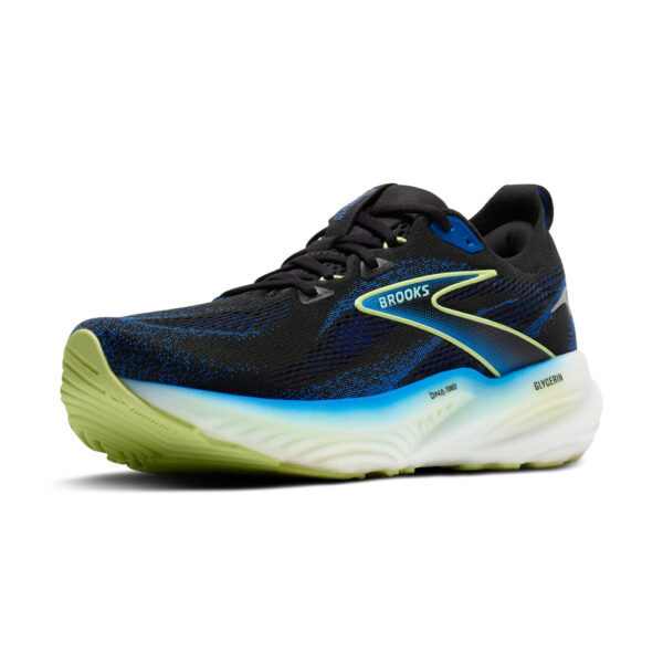 Brooks Men's Glycerin 22 - Black/Cobalt/Neo Yellow - Image 4