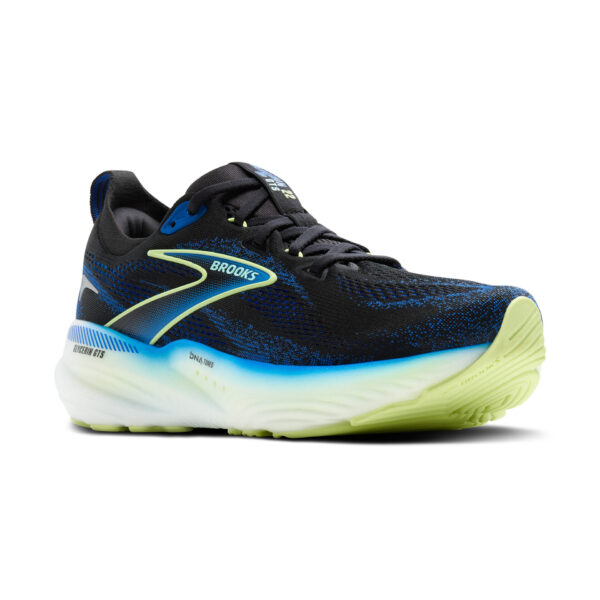 Brooks Men's Glycerin GTS 22 - Black/Cobalt/Neo Yellow - Image 3