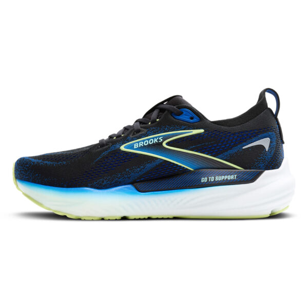 Brooks Men's Glycerin GTS 22 - Black/Cobalt/Neo Yellow - Image 2