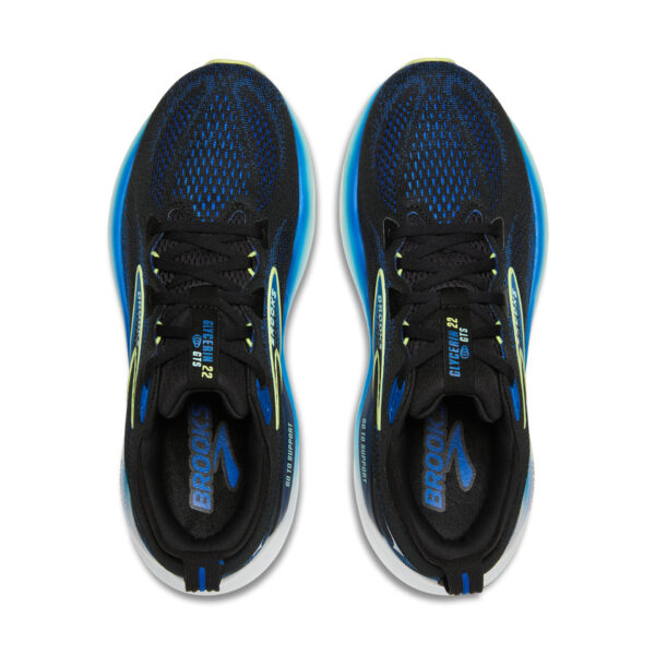 Brooks Men's Glycerin GTS 22 - Black/Cobalt/Neo Yellow - Image 5