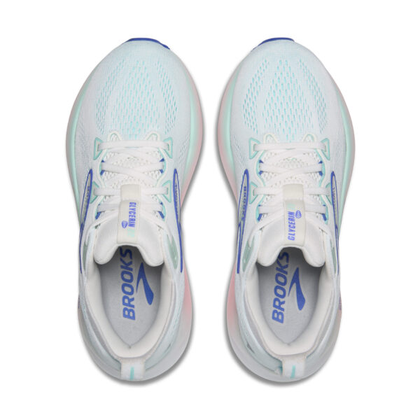 Brooks Women's Glycerin 22 - White/Limpet Shell/Amparo Blue - Image 5