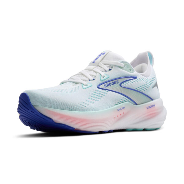 Brooks Women's Glycerin 22 - White/Limpet Shell/Amparo Blue - Image 4