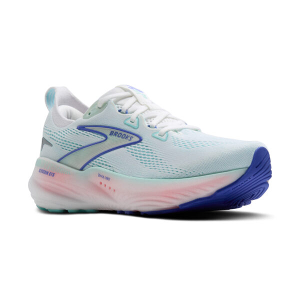 Brooks Women's Glycerin GTS 22 - White/Limpet Shell/Amparo Blue - Image 3