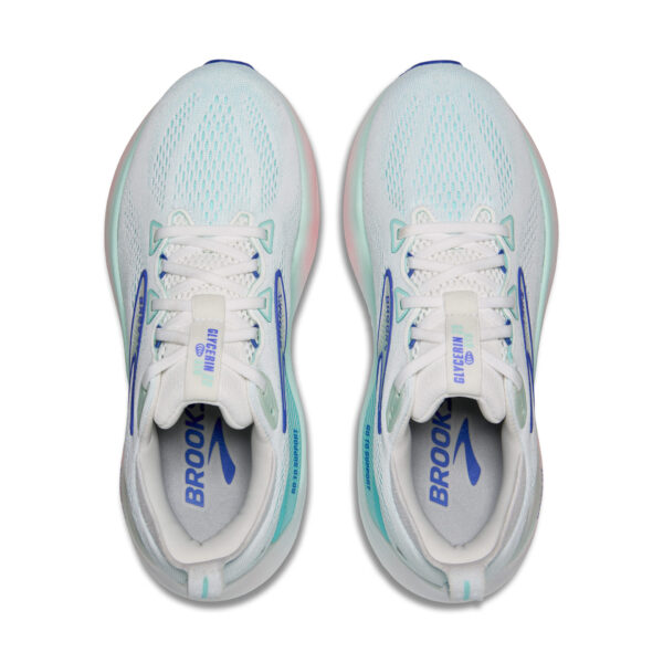 Brooks Women's Glycerin GTS 22 - White/Limpet Shell/Amparo Blue - Image 5