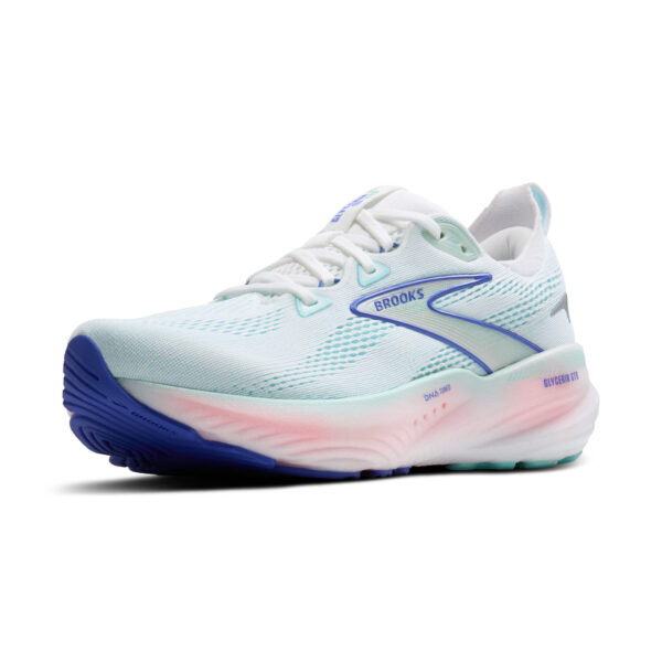 Brooks Women's Glycerin GTS 22 - White/Limpet Shell/Amparo Blue - Image 4