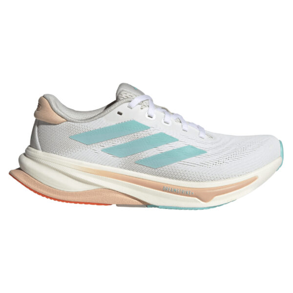 Adidas Women's Supernova Solution 2.0 - White/Ftwr White/Flash Aqua/Powder Coral