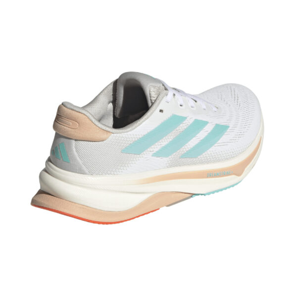 Adidas Women's Supernova Solution 2.0 - White/Ftwr White/Flash Aqua/Powder Coral - Image 4