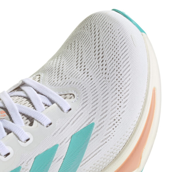 Adidas Women's Supernova Solution 2.0 - White/Ftwr White/Flash Aqua/Powder Coral - Image 7