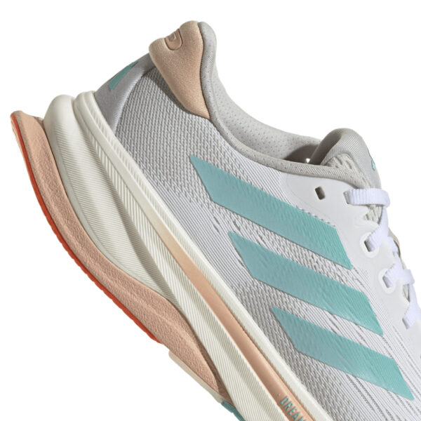 Adidas Women's Supernova Solution 2.0 - White/Ftwr White/Flash Aqua/Powder Coral - Image 8