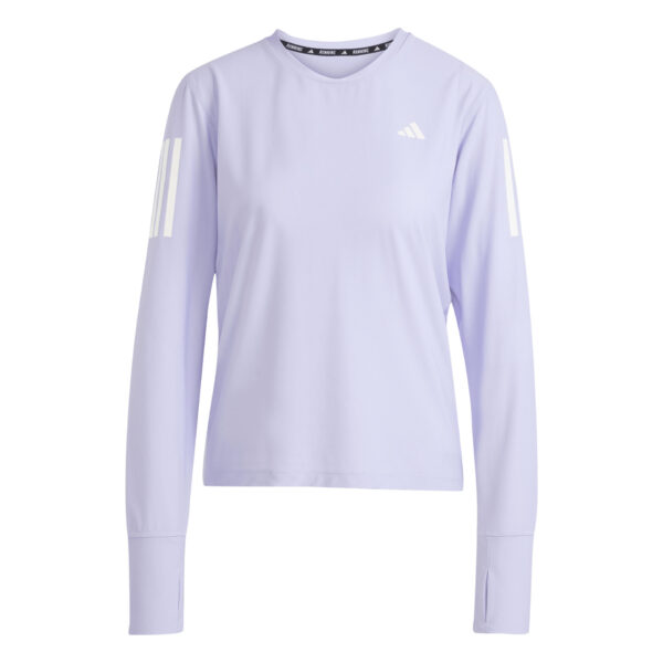 Adidas Women's Own the Run Long Sleeve Top - Violet Tone - Image 6