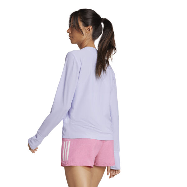 Adidas Women's Own the Run Long Sleeve Top - Violet Tone - Image 2