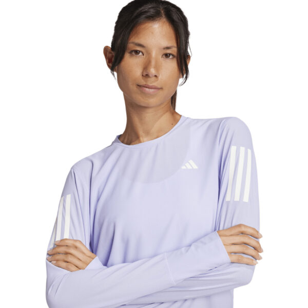 Adidas Women's Own the Run Long Sleeve Top - Violet Tone - Image 5