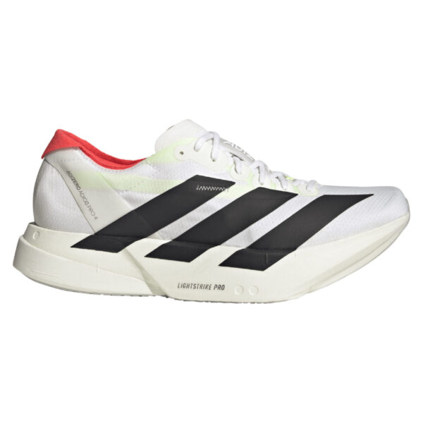 Adidas Men's Adizero Adios Pro 4 - Cloud White/Core Black/Silver Metallic