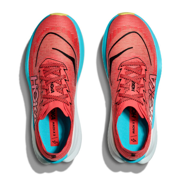 Hoka Men's Mach X 2 - Grapefruit/Electric Coral - Image 6