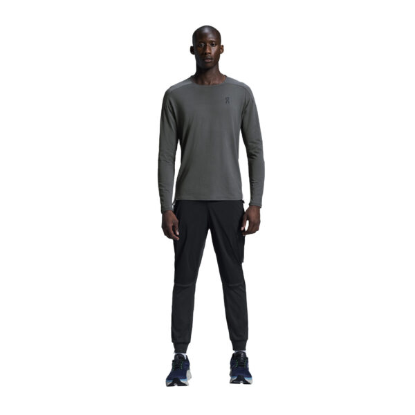 On Men's Performance Long-T - Eclipse/Silver - Image 2