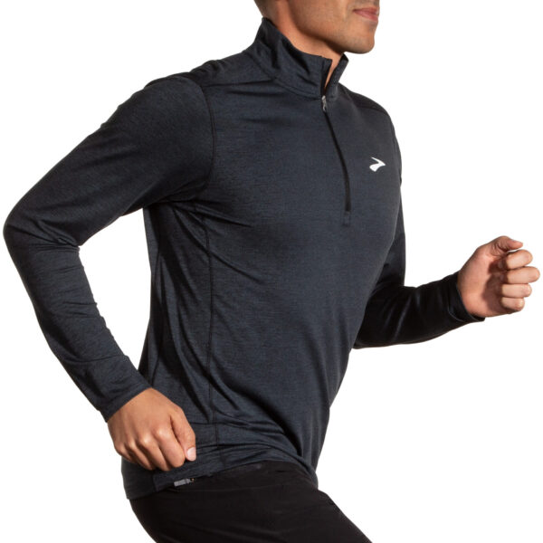 Brooks Men's  Dash 1/2 Zip 2.0 - Htr Black - Image 3