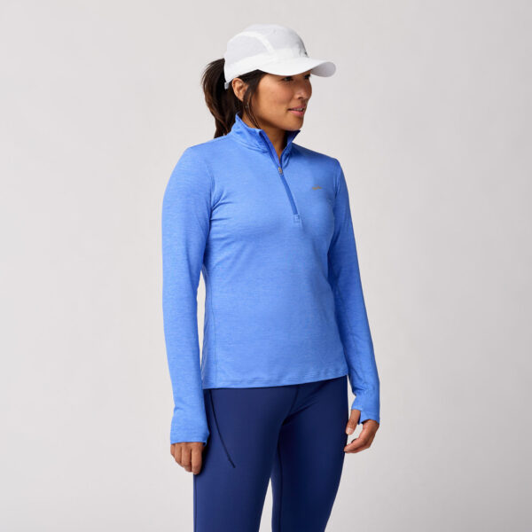 Brooks Women's  Dash 1/2 Zip 2.0 - Htr Bluebell