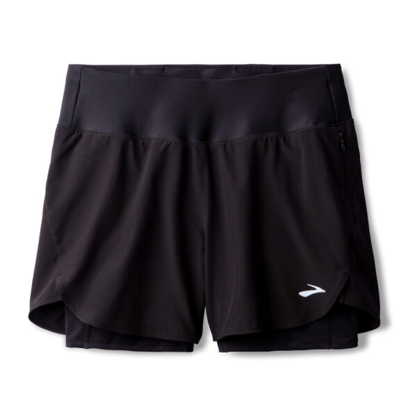 Brooks Women's Chaser 5" 2-in-1 Short 2.0 - Black - Image 4