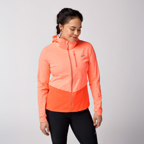 Brooks Women's  High Point Waterproof Jacket 2 - Neo Ember/Flame