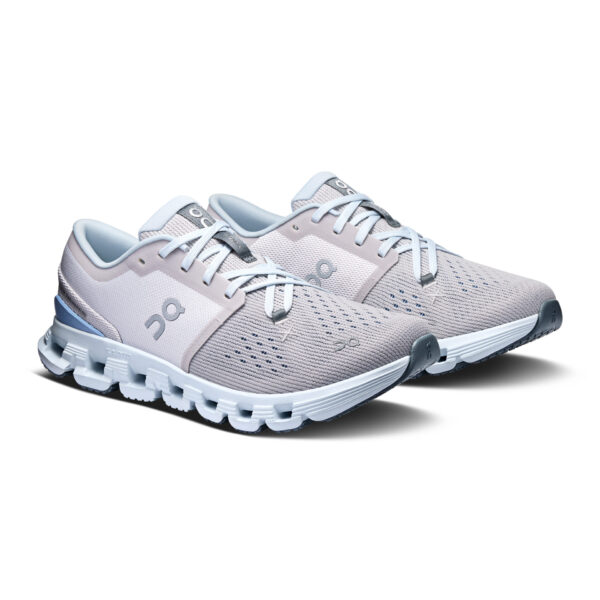 On Running Women's Cloud X 4 - Silver/Chambray - Image 3