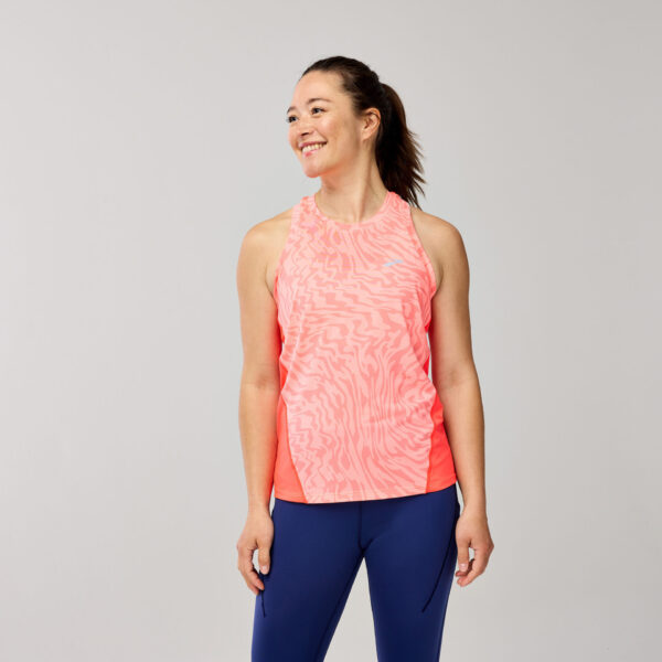 Brooks Women's Sprint Free Tank 3.0 - Neo Cayenne Speedscape